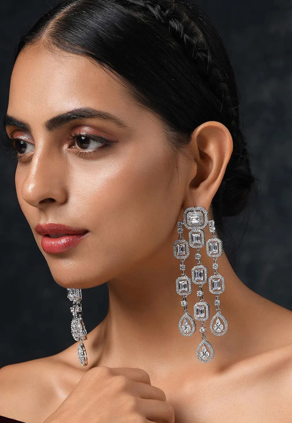 American Diamond Studded Earrings
