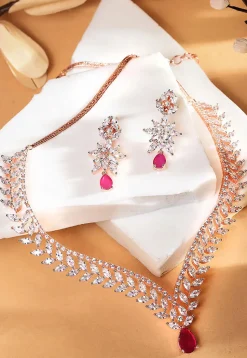 American Diamond Studded Necklace Set
