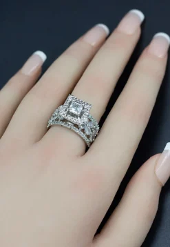 American Diamond Studded Adjustable Ring