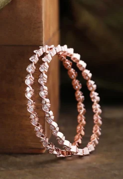 American Diamond Studded Bangle Pair
