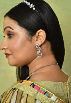 American Diamond Studded Layered Necklace Set