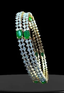 American Diamond Studded Bangle Pair