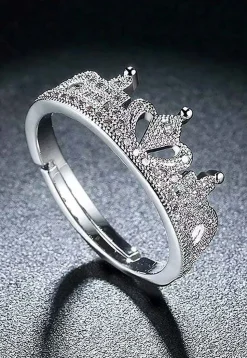 American Diamond Studded Adjustable Ring