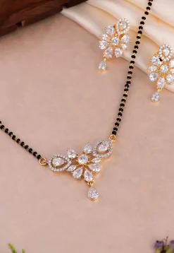 American Diamond Studded Mangalsutra Set