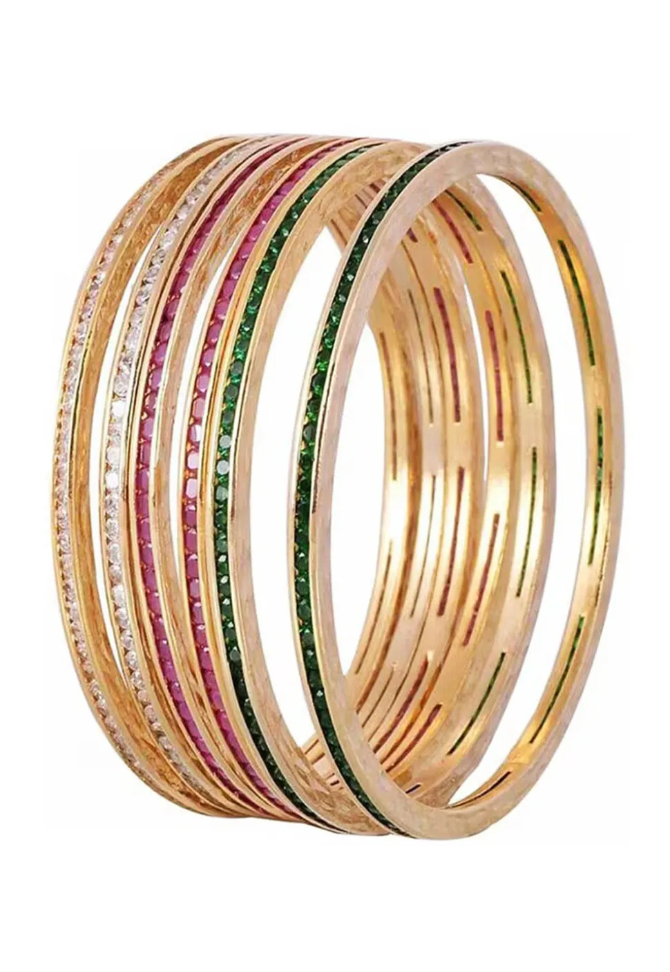 American Diamond Studded Bangle Set
