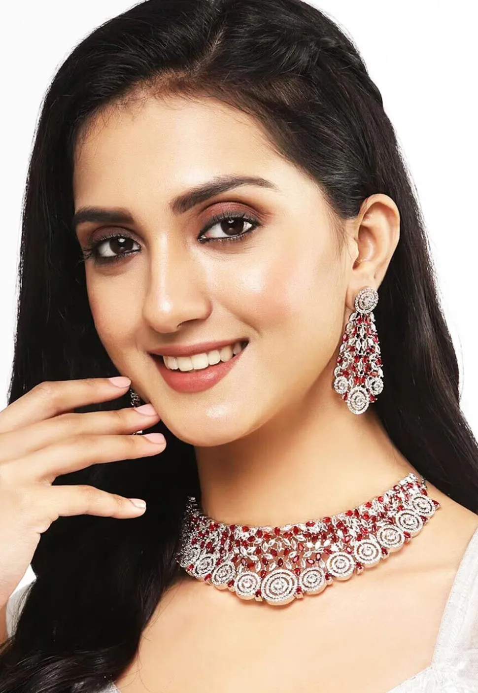 American Diamond Studded Necklace Set
