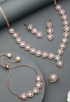 American Diamond Studded Necklace Set