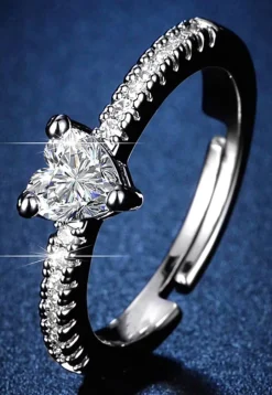 American Diamond Studded Adjustable Ring