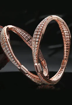 American Diamond Studded Bangle Pair