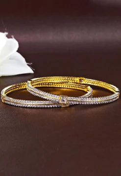 American Diamond Studded Bangle Pair