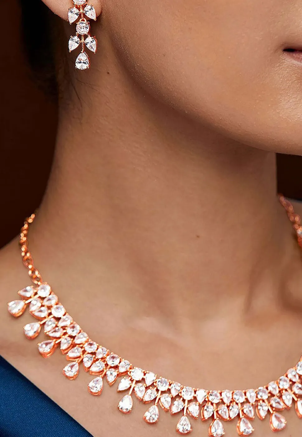 American Diamond Studded Necklace Set