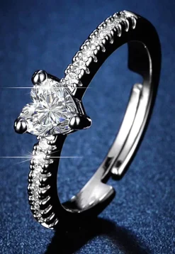 American Diamond Studded Adjustable Ring