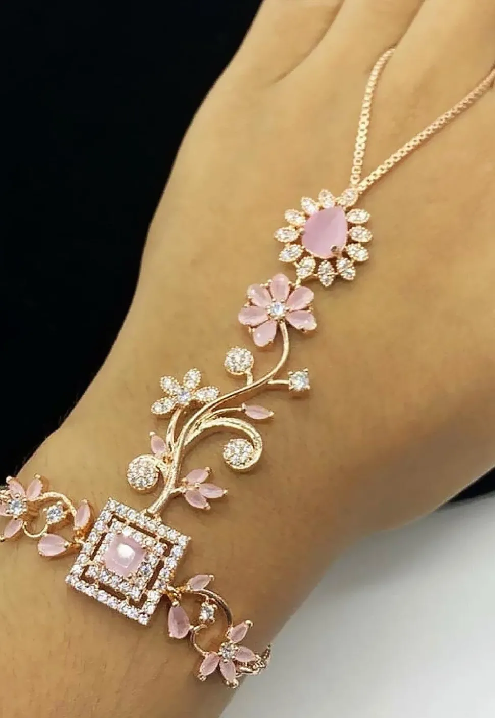 American Diamond Studded Haath phool