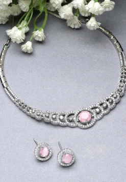 American Diamond Studded Necklace Set