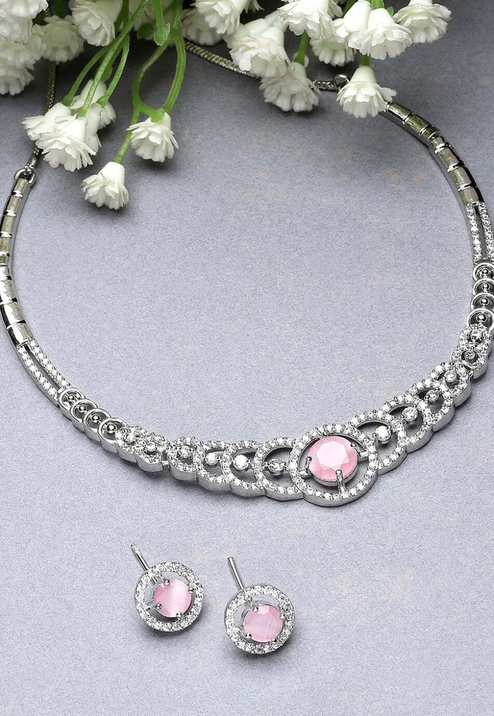 American Diamond Studded Necklace Set