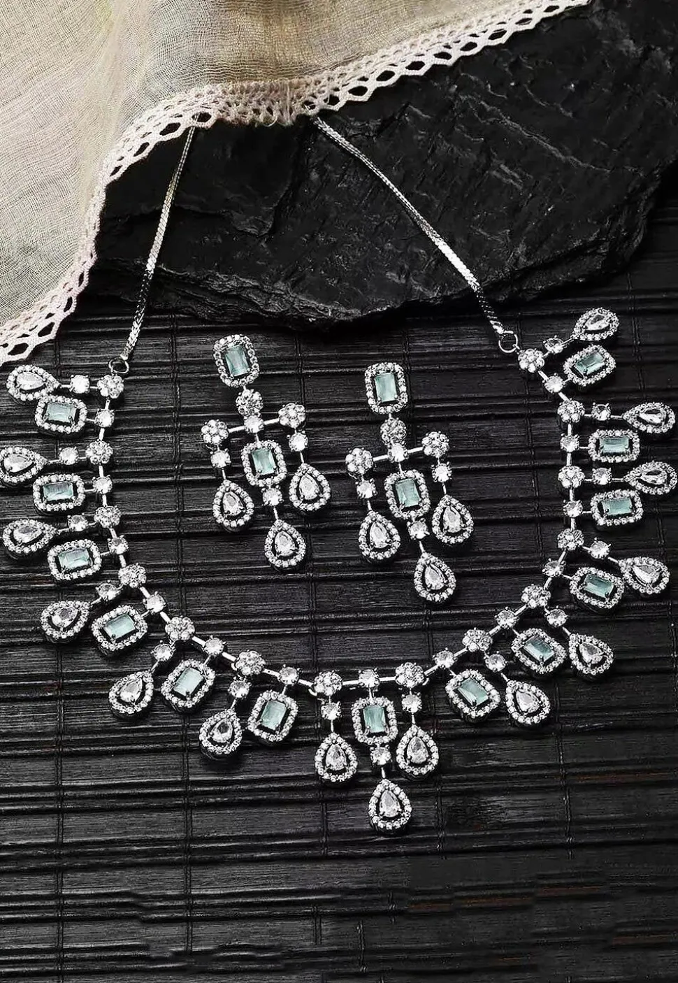 American Diamond Studded Necklace Set