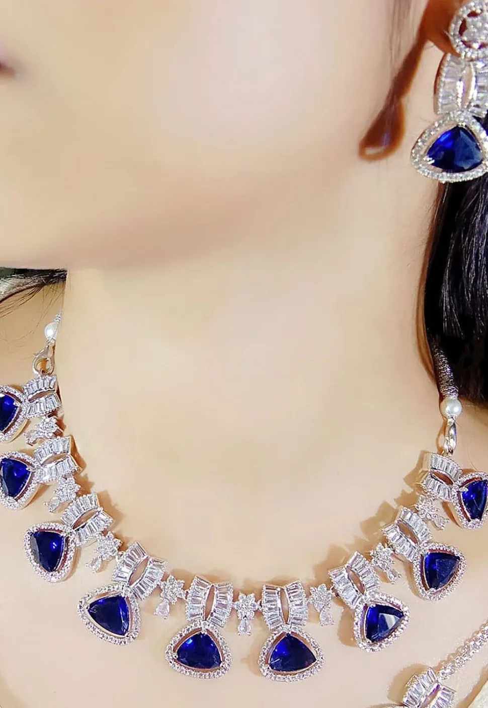 American Diamond Studded Necklace Set