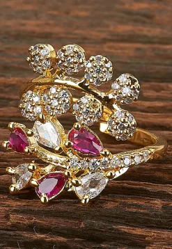 American Diamond Studded Adjustable Ring