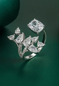 American Diamond Studded Adjustable Ring