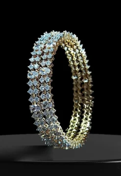 American Diamond Studded Bangle Pair