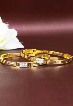 American Diamond Studded Bangle Pair
