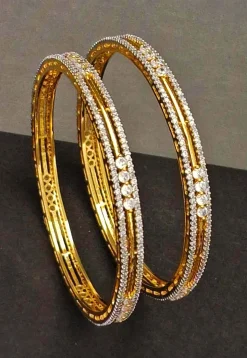 American Diamond Studded Bangle Pair
