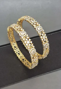 American Diamond Studded Bangle Pair
