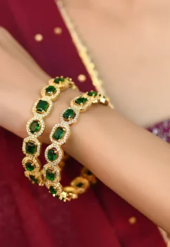 American Diamond Studded Bangle Pair