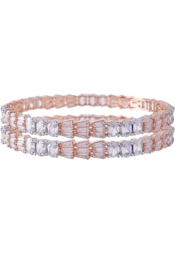 American Diamond Studded Bangle Pair