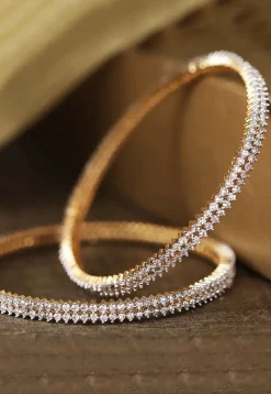 American Diamond Studded Bangle Pair