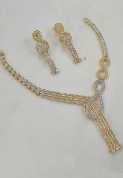American Diamond Studded Necklace Set