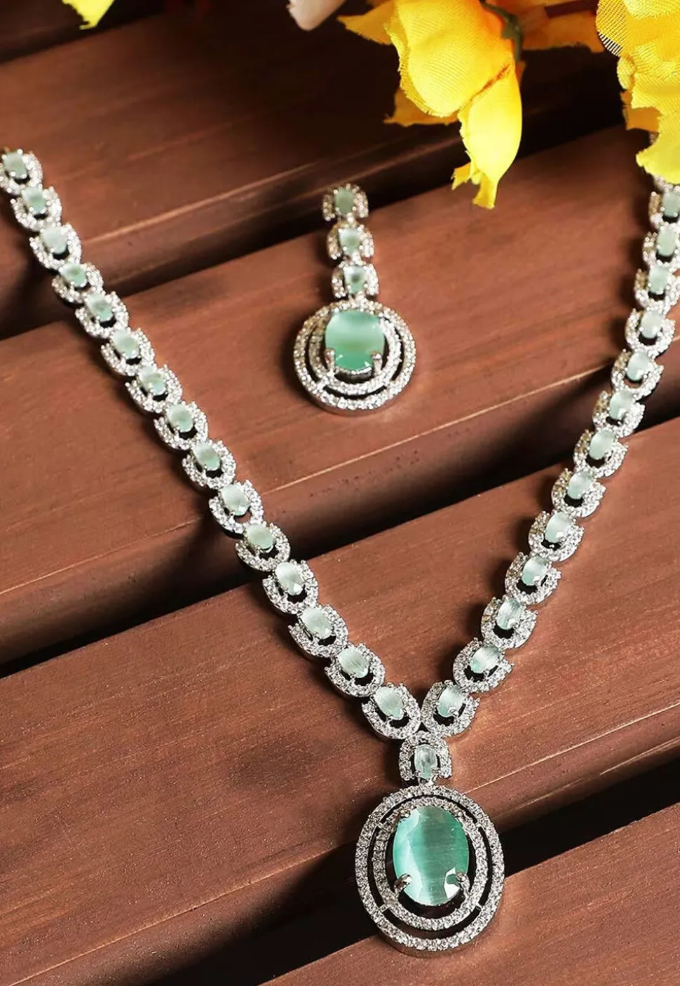 American Diamond Studded Necklace Set