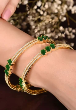 American Diamond Studded Bangle Pair