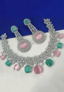 American Diamond Studded Necklace Set