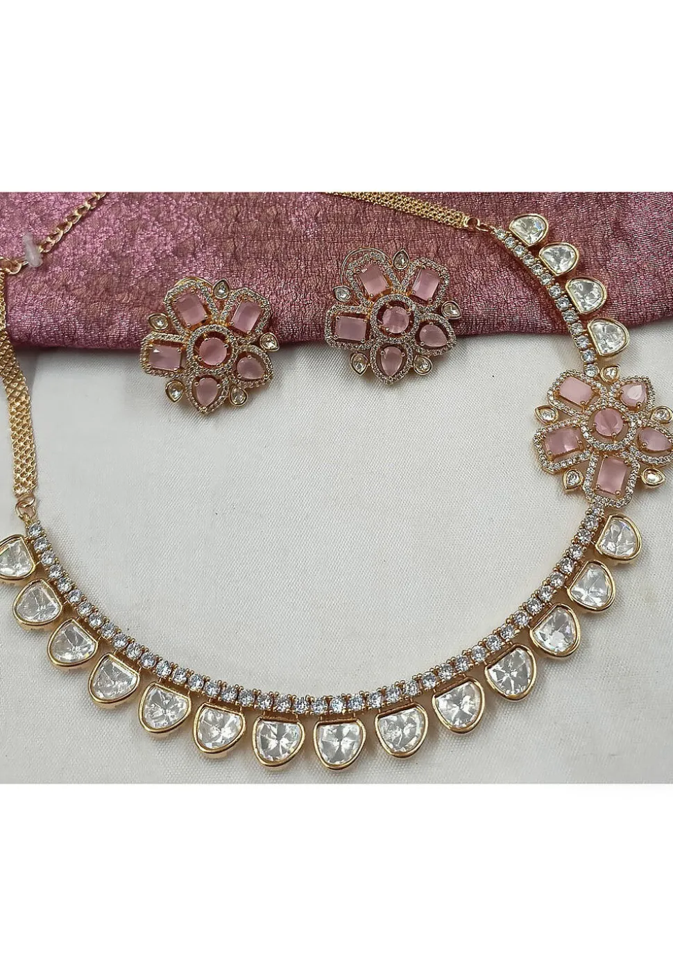 American Diamond Studded Necklace Set