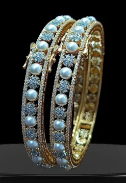 American Diamond Studded Bangle Pair