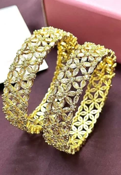 American Diamond Studded Bangle Pair