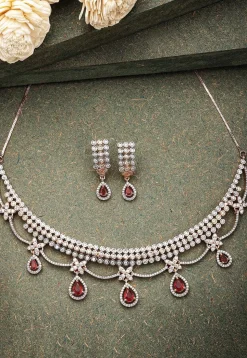 American Diamond Studded Necklace Set