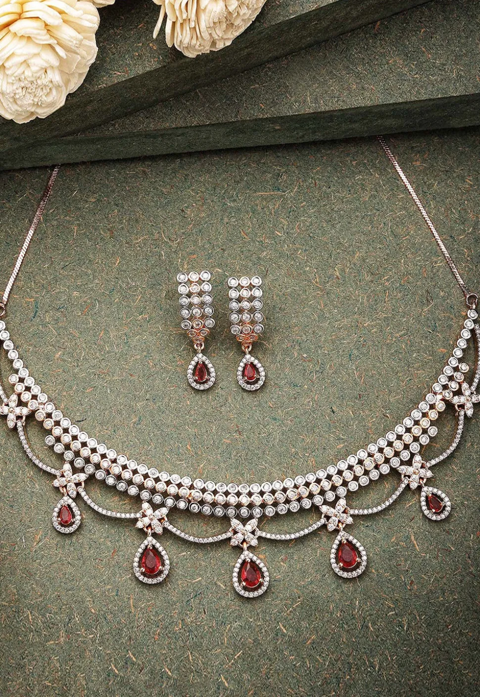 American Diamond Studded Necklace Set