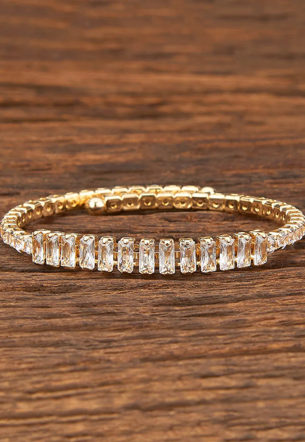 American Diamond Studded Adjustable Bracelet