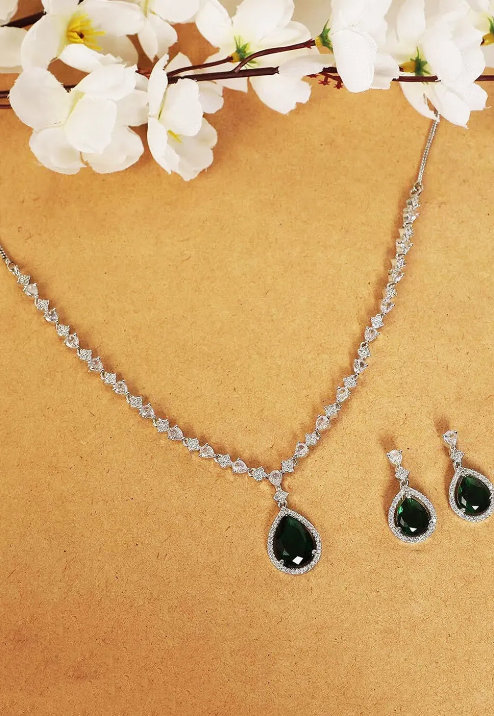 American Diamond Studded Necklace Set