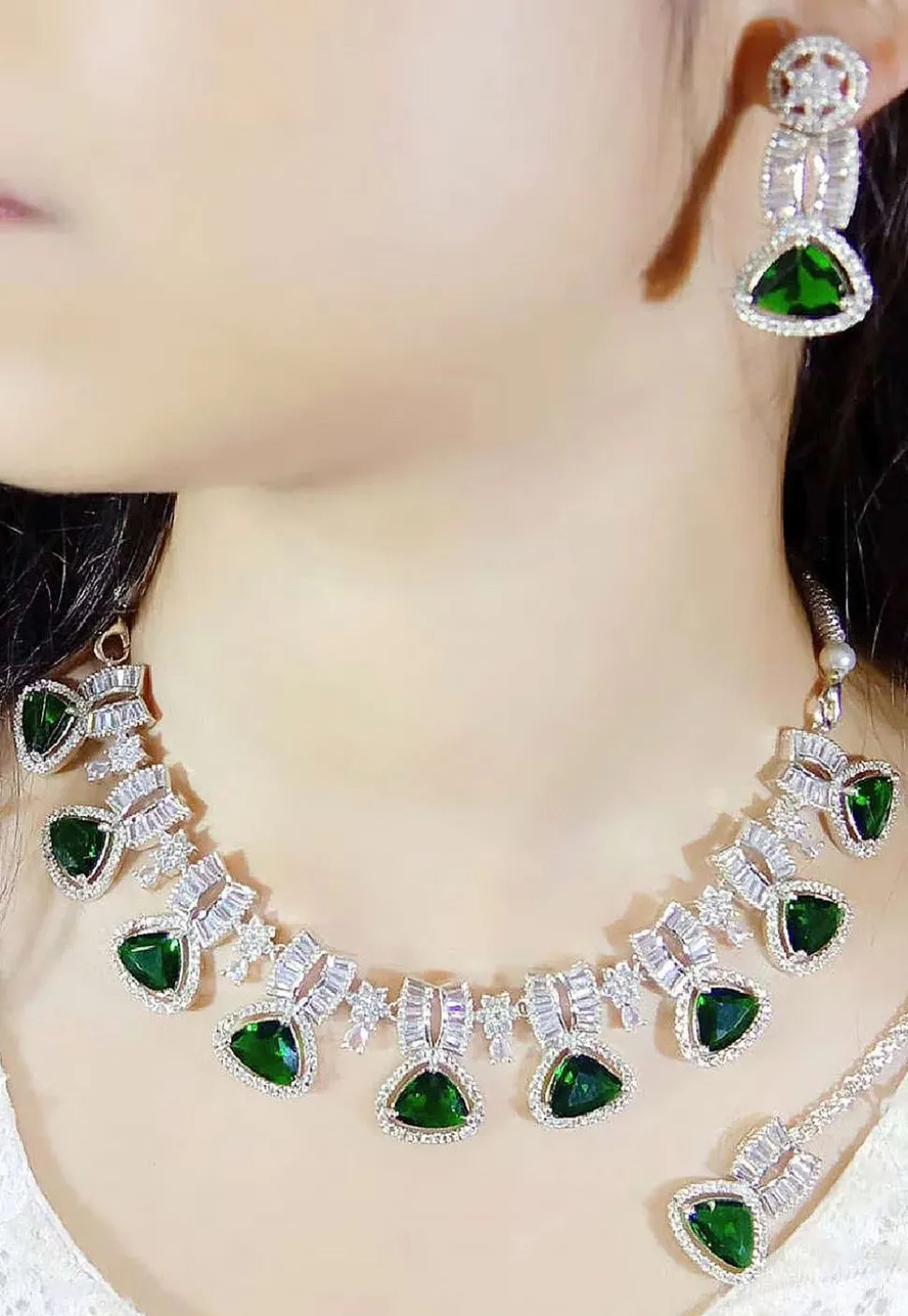 American Diamond Studded Necklace Set