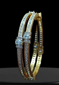American Diamond Studded Bangle Pair