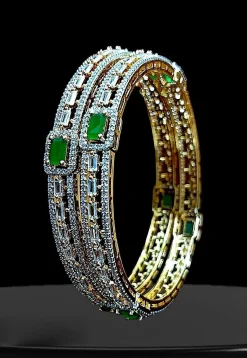 American Diamond Studded Bangle Pair