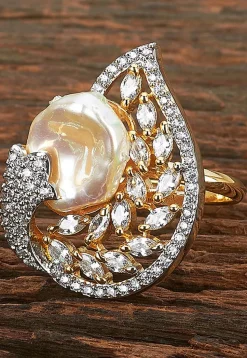 American Diamond Studded Adjustable Ring