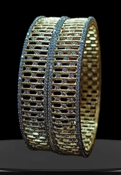 American Diamond Studded Bangle Pair