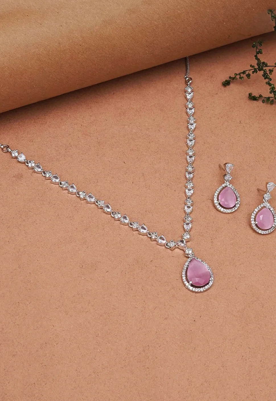 American Diamond Studded Necklace Set