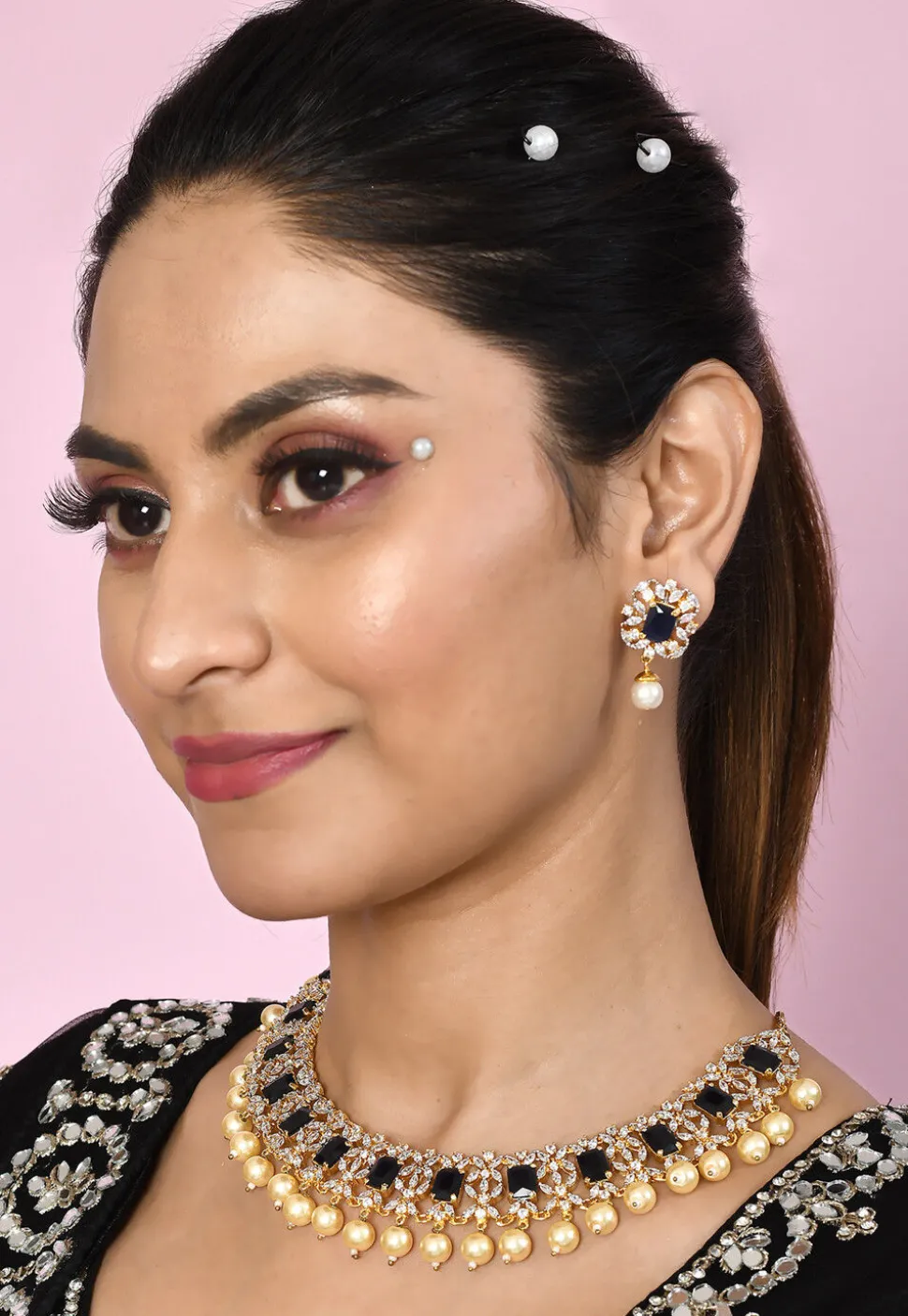 American Diamonds Studded Necklace Set