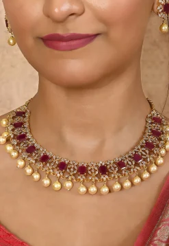 American Diamonds Studded Necklace Set