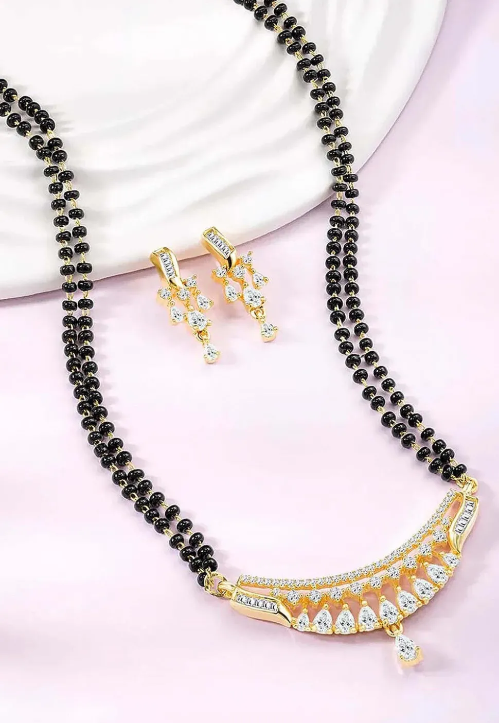 American Diamonds Studded Mangalsutra Set